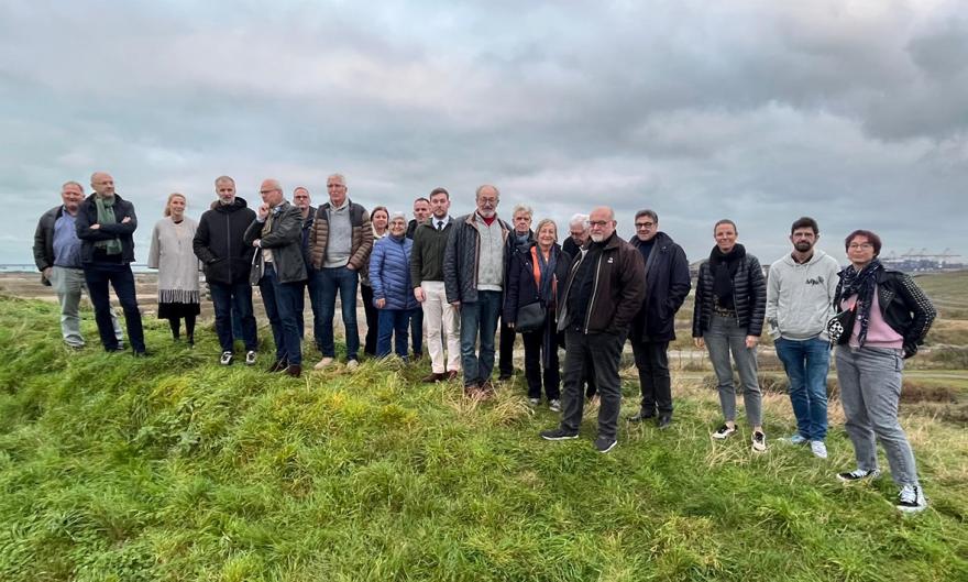 visite du site envisagé pour l'implantation des nouveaux réacteurs nucléaires à Gravelines