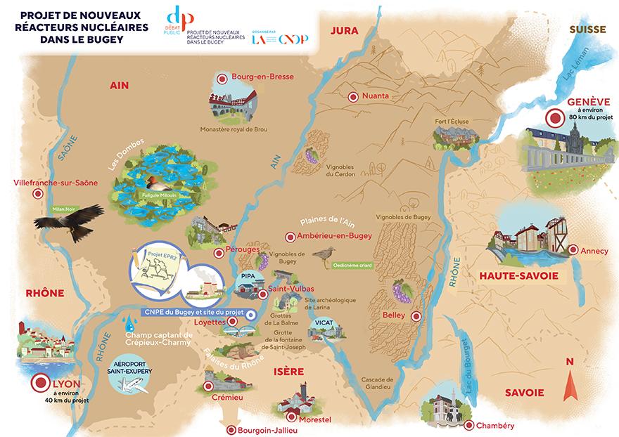 DP Bugey - carte de la région